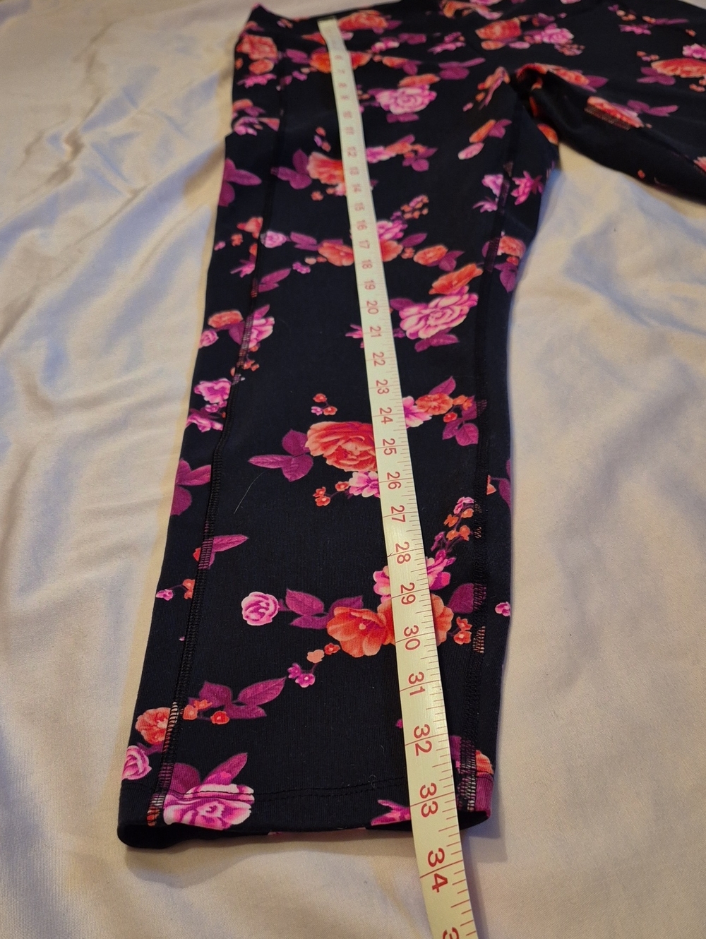 NWOT Floral Active Leggings - Black Floral - Picture 3 of 4